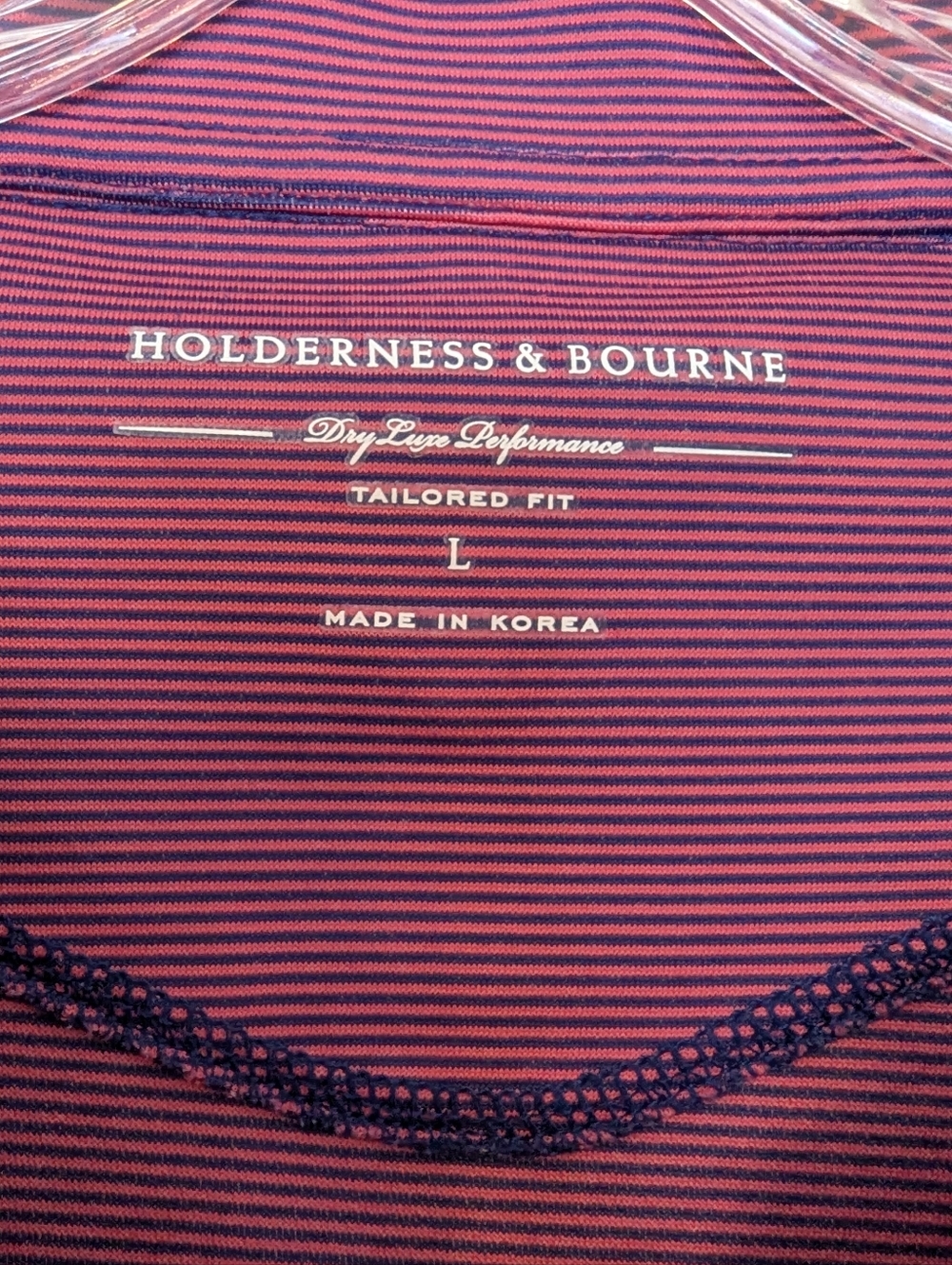 Holderness & Bourne Men's The Hyatt Performance Golf Striped Quarter Zip Sz L - Picture 6 of 9